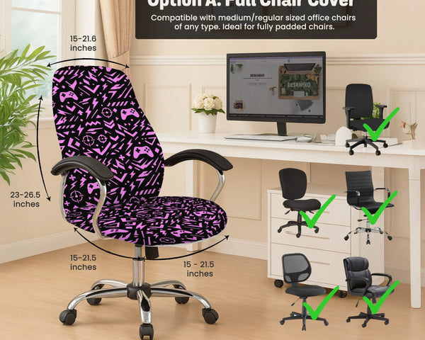 Black & Pink Chair Cover - Deskneko