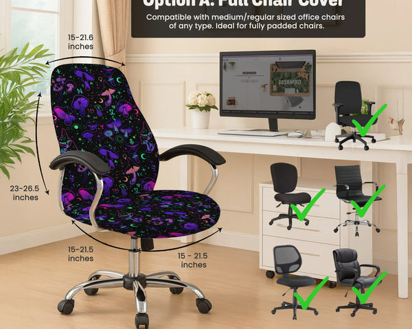 Neon Mushrooms Chair Cover - Deskneko