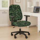 Gaming Chair Cover, Green Botanical Cat Office Chair Slipcover - Chair Covers - Deskneko - Desk Chair Covers