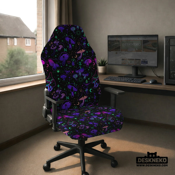 Neon Mushrooms Chair Cover - Deskneko