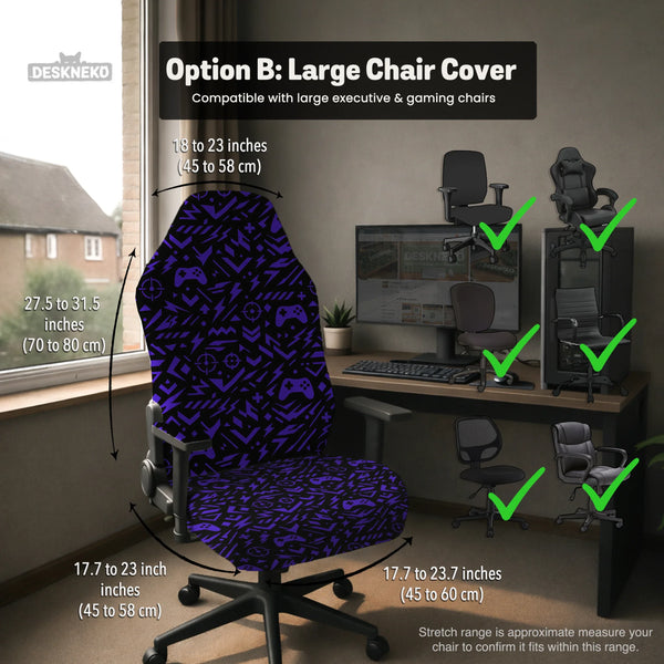 Purple Chair Cover - Deskneko
