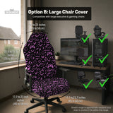 Black & Pink Chair Cover - Deskneko