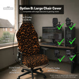 Orange Black Chair Cover - Deskneko