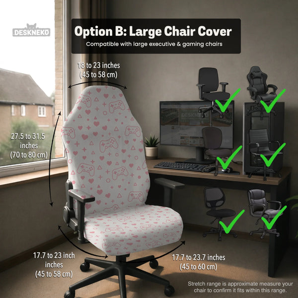 Pink Gamer Chair Cover - Deskneko