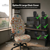 Retro Flower Chair Cover - Deskneko