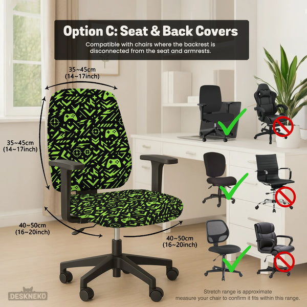 Neon Gaming Chair Cover - Deskneko