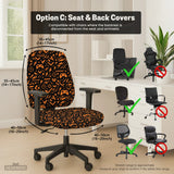 Orange Black Chair Cover - Deskneko