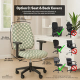 Green Checker Chair Cover - Deskneko