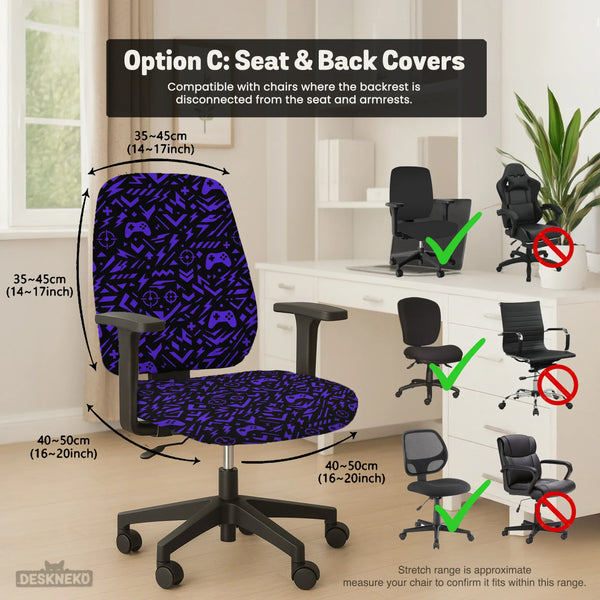Purple Chair Cover - Deskneko