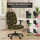 Black & Yellow Chair Cover - Deskneko