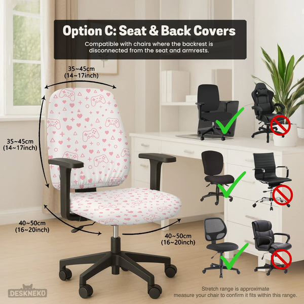 Pink Gamer Chair Cover - Deskneko