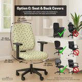 Green Floral Chair Cover - Deskneko