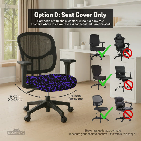 Purple Chair Cover - Deskneko