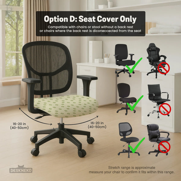 Green Floral Chair Cover - Deskneko
