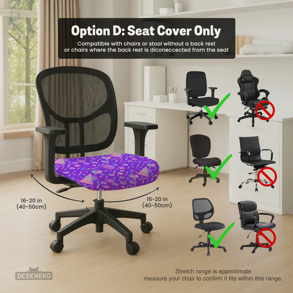 Geometric Chair Cover - Deskneko