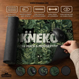 Transformative Teal Desk Mat Mousepad, Minimal Solid Color Decor - Deskneko