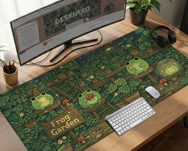 Frog Garden Deskmat - Deskneko