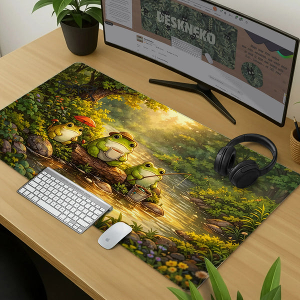 Forest Frogs Desk Mat - Deskneko