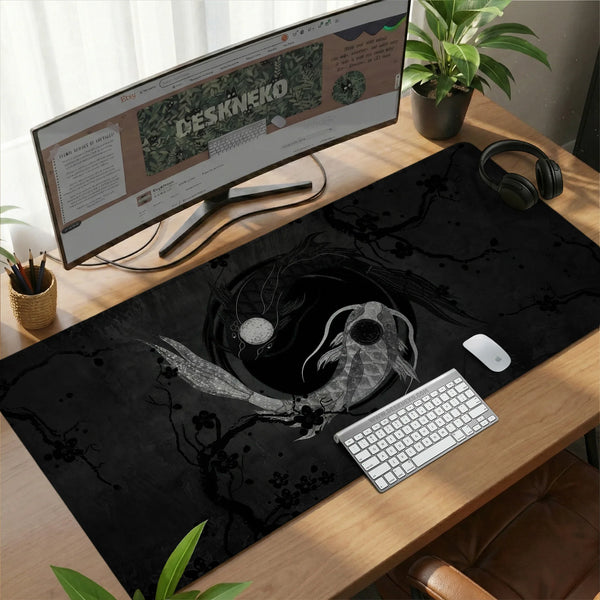 Yin Yang Koi Deskmat - Deskneko