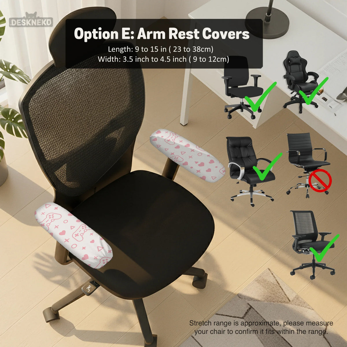 Pink Gamer Chair Cover - Deskneko