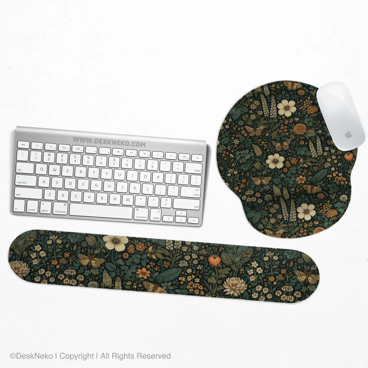 Ergonomic Botanical Mousepad & Wrist Rest for Cozy Desk Setup - Deskneko