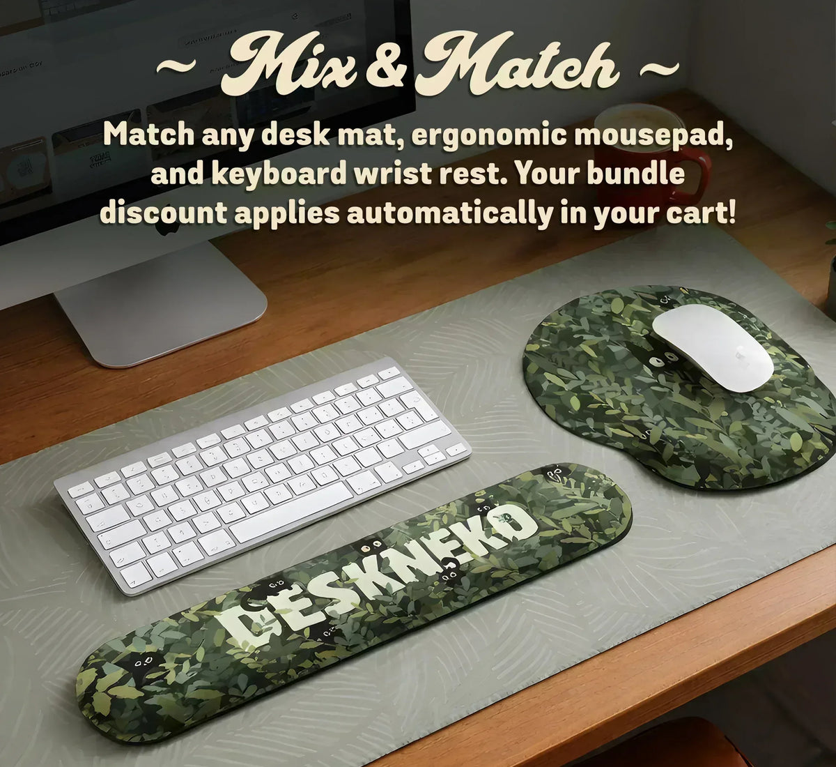 Black Mount Fuji Ergonomic Mousepad - Deskneko
