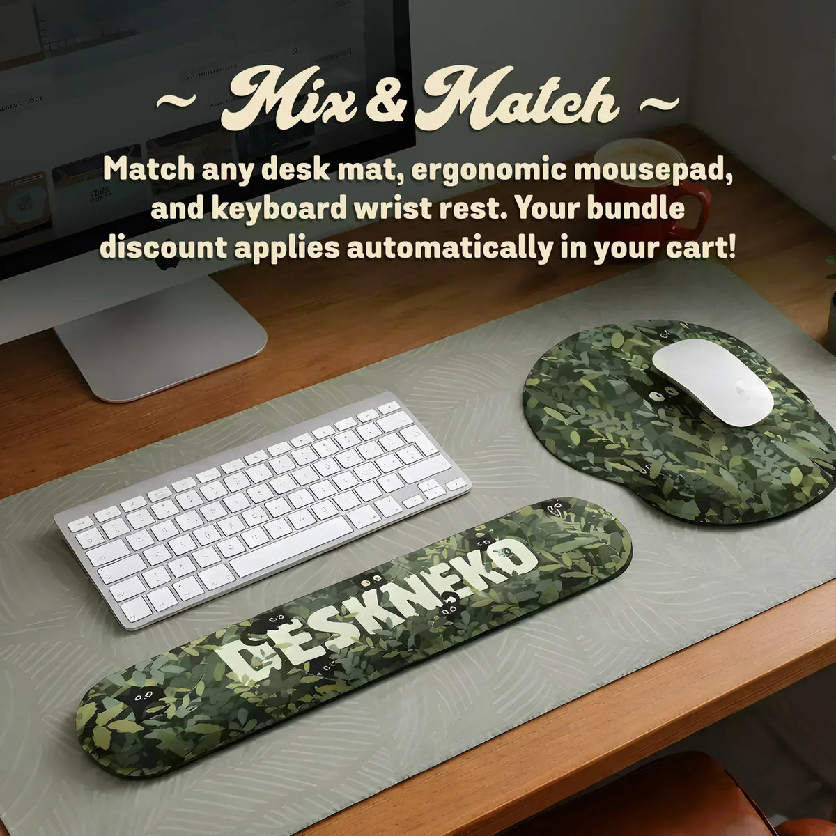 Black Mount Fuji Ergonomic Mousepad - Deskneko