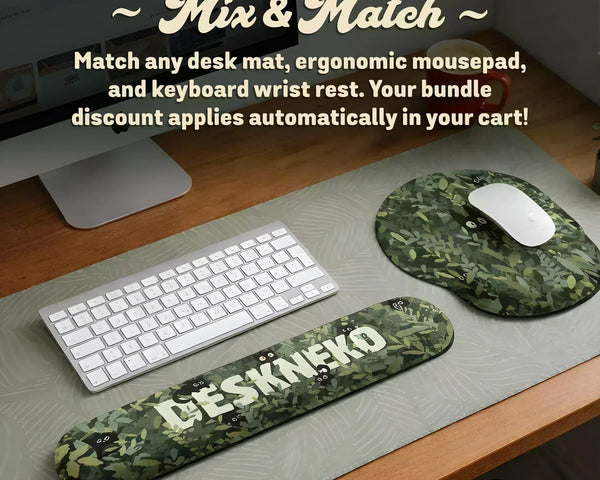 Black Mount Fuji Ergonomic Mousepad - Deskneko
