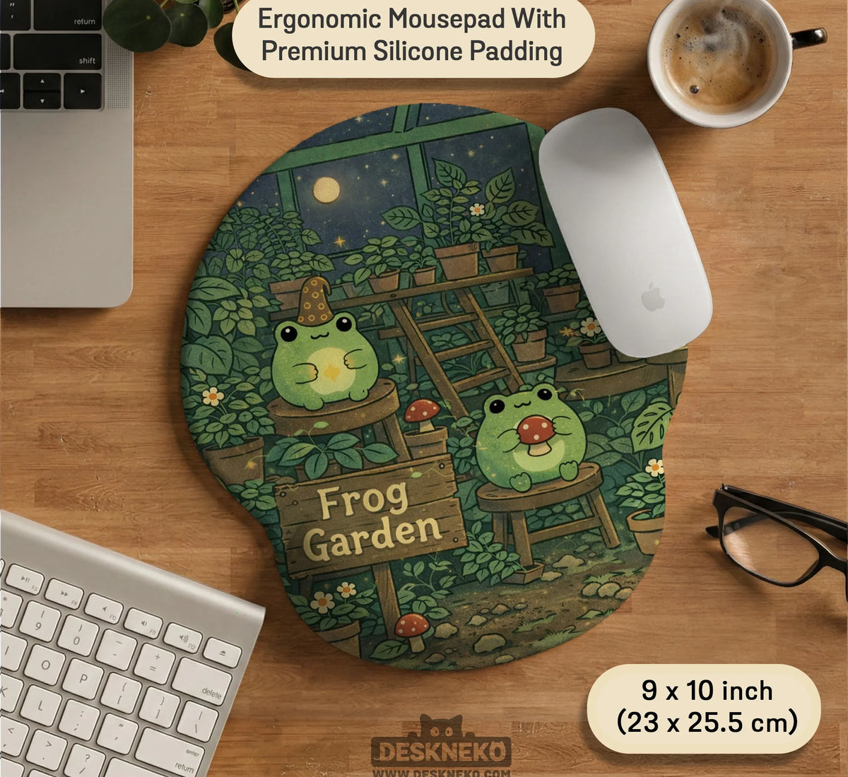 Frog Garden Deskmat - Deskneko