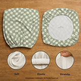 Green Checker Chair Cover - Deskneko