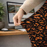 Orange Black Chair Cover - Deskneko