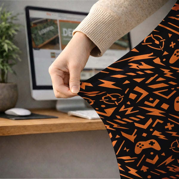 Orange Black Chair Cover - Deskneko