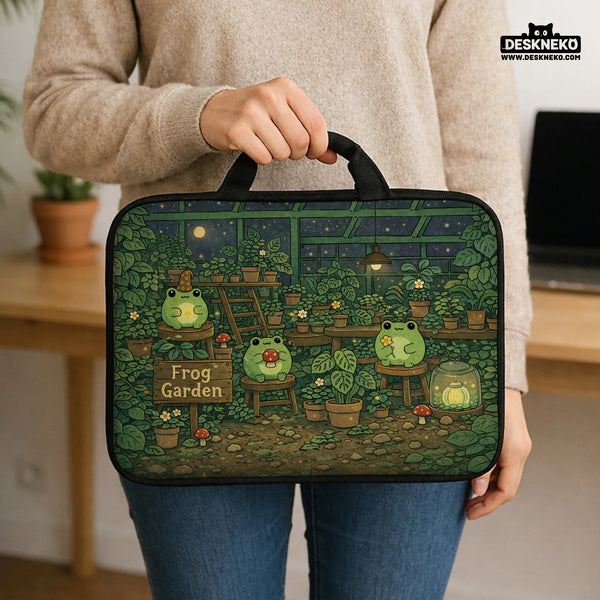 Frog Garden Laptop Sleeve - Deskneko