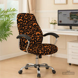 Orange Black Chair Cover - Deskneko