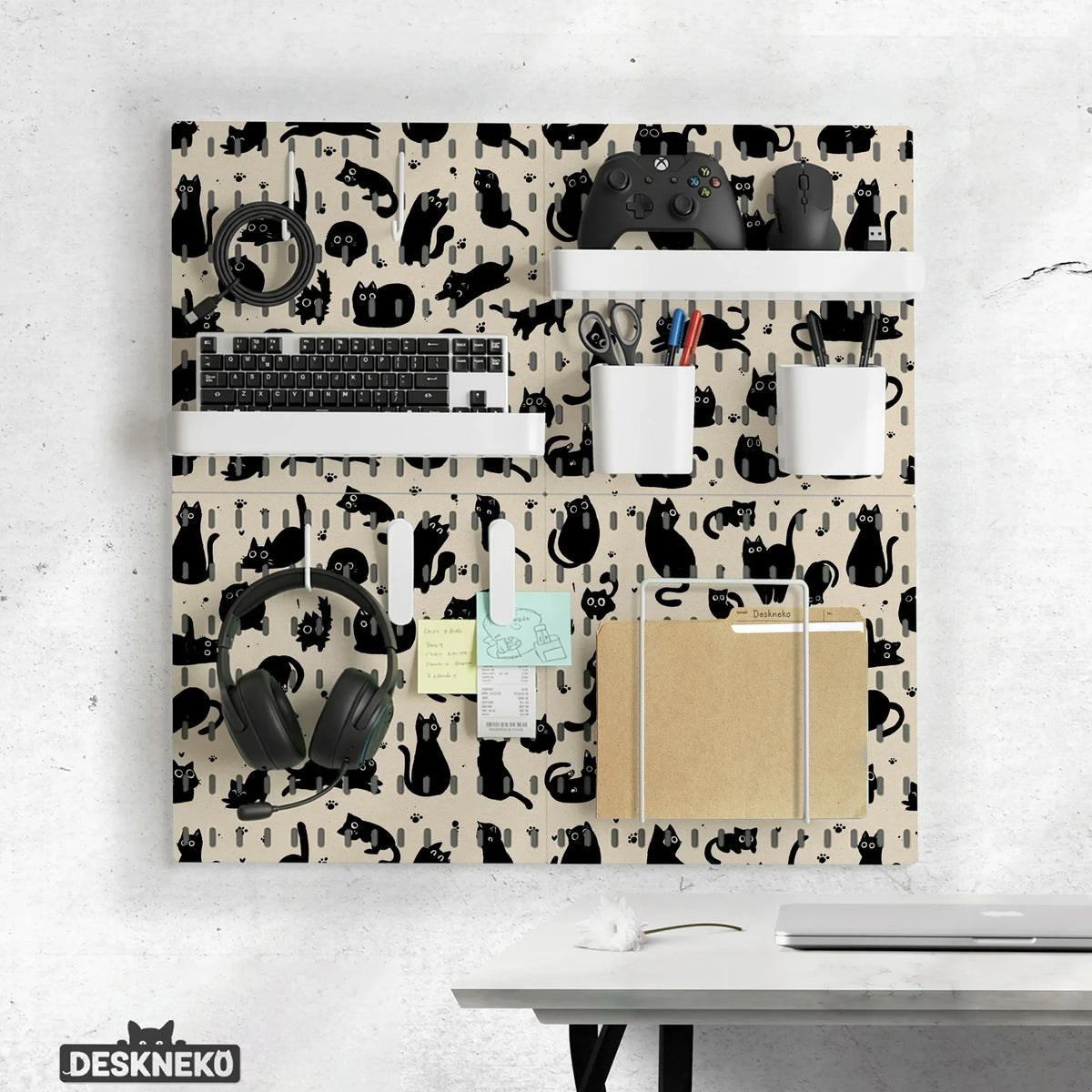Black Cats Pegboard - Deskneko