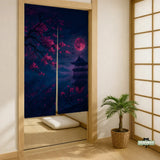 Dark Sakura Noren Door Curtain - Deskneko