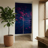 Dark Sakura Noren Door Curtain - Deskneko