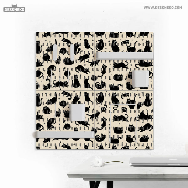 Black Cats Pegboard - Deskneko