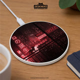 Neon Cat Skyline Wireless Charger - Deskneko