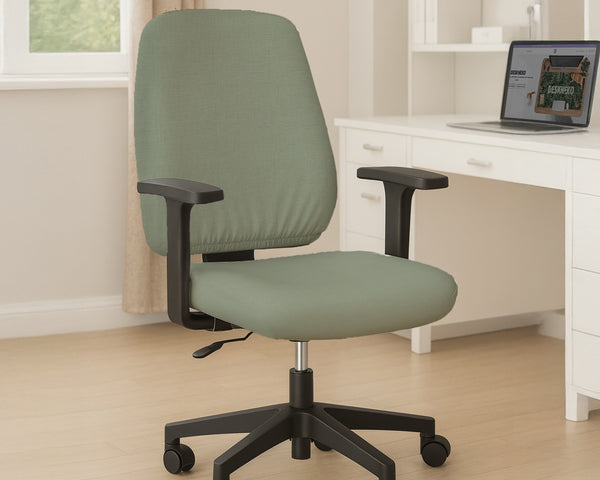 Sage Green Office Chair Cover - Chair Covers - Deskneko - Desk Chair Covers