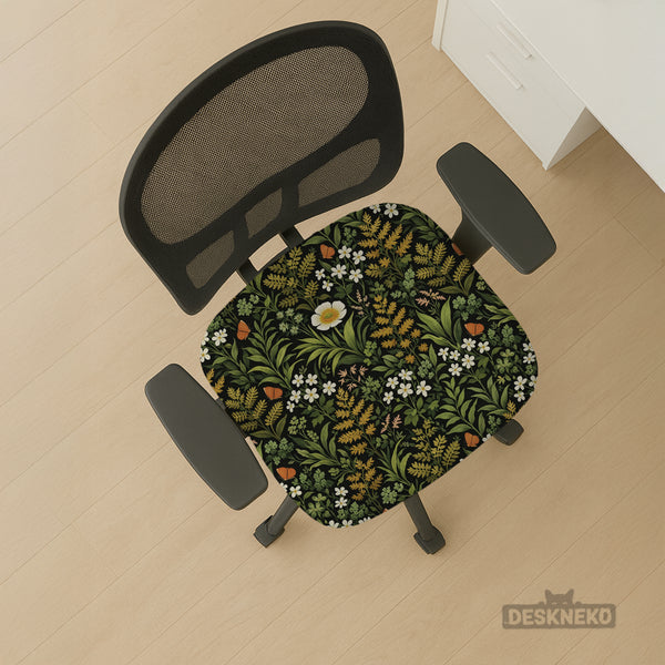 Wildflower Garden Desk Chair Cover - Chair Covers - Deskneko - Desk Chair Covers