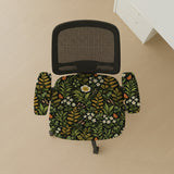 Wildflower Garden Desk Chair Cover - Chair Covers - Deskneko - Desk Chair Covers