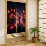 Lofi Anime Alley Noren Door Curtain - Deskneko