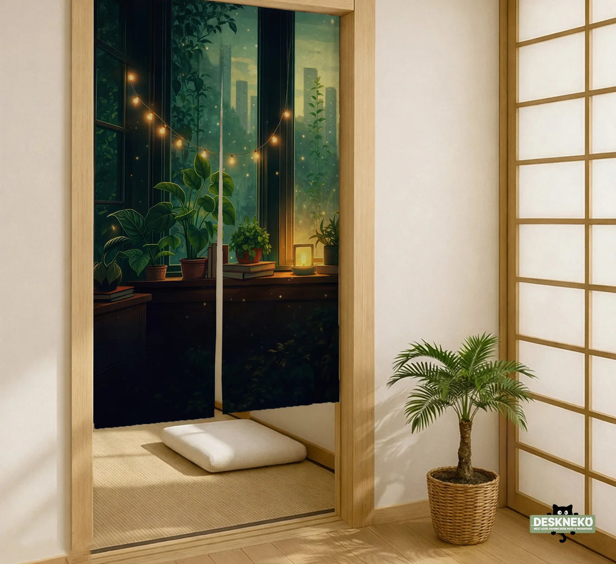 Lofi Cozy Noren Door Curtain - Deskneko