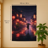 Lofi Anime Alley Noren Door Curtain - Deskneko