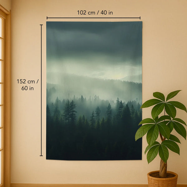 Misty Forest Noren Door Curtain - Deskneko