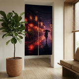 Lofi Anime Alley Noren Door Curtain - Deskneko