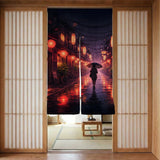 Lofi Anime Alley Noren Door Curtain - Deskneko