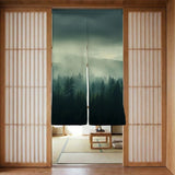 Misty Forest Noren Door Curtain - Deskneko