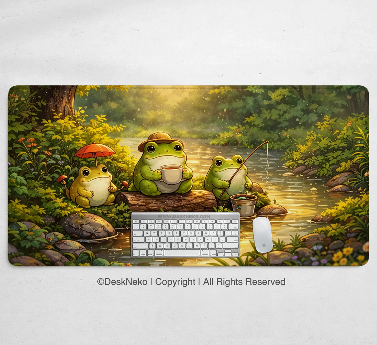 Forest Frogs Desk Mat - Deskneko